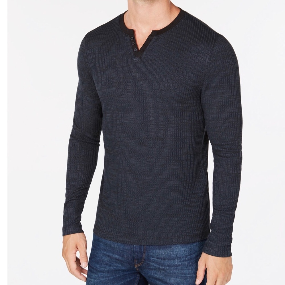 Men’s Alfani Stretch Knit Pullover Longsleeve Tee